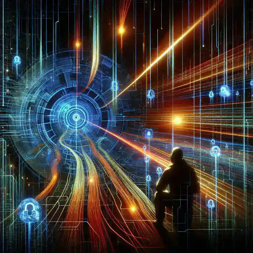"Network traffic analysis dashboard showcasing real-time data visualization with highlighted anomalies, indicating potential security breaches and ensuring data safety."